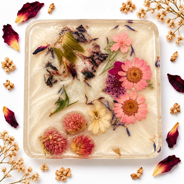 Gilded Botanical Coasters- Botanical Medley IV